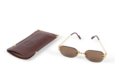 Cartier: a Pair of Rimless C de Cartier Sunglasses