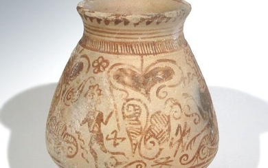 Celtic Terracotta Iberic Painted Vessel