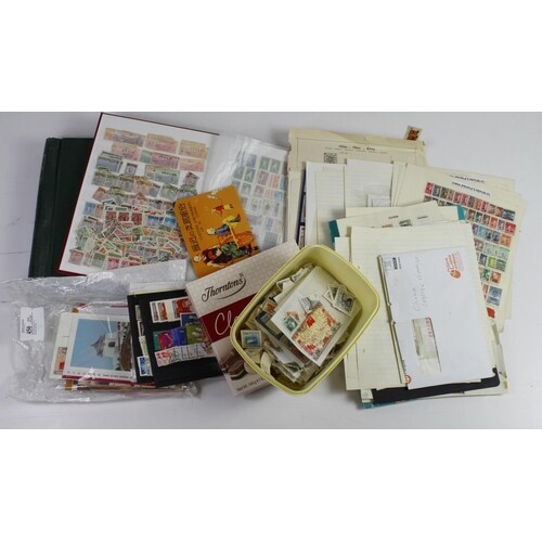 China untidy accumulation of stamps and ephemera contained i...