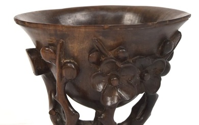 Chinese Carved Rosewood Libation Cup