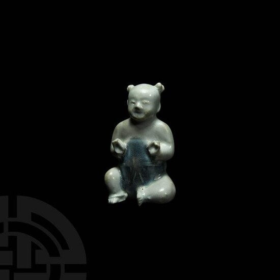 Chinese Cau Mau Glazed Porcelain Boy