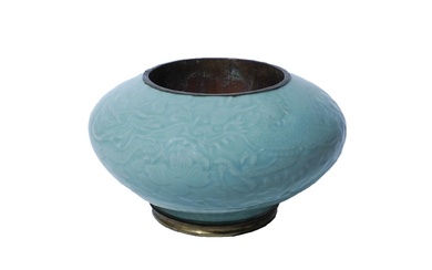 Chinese Celadon Glazed Vase, 19th Century