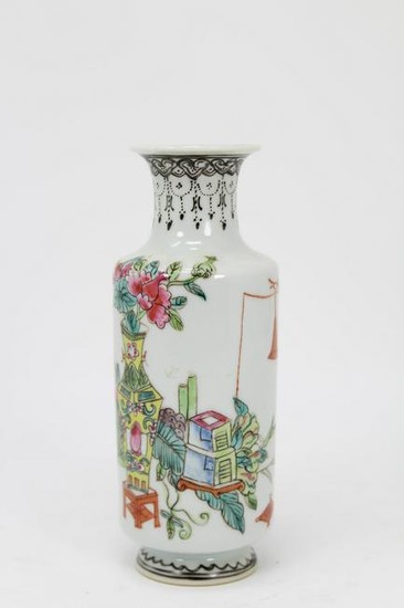 Chinese, Handpainted Porcelain Vase. Signed