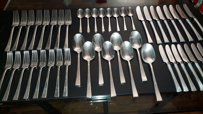 Christofle - 8 People Cutlery Set (48) - Modern - Silverplate - Concorde