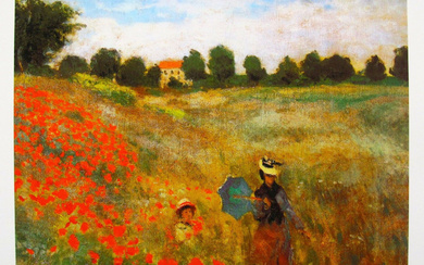 Claude Monet POPPIES NEAR ARGENTEUIL Estate Signed Giclee
