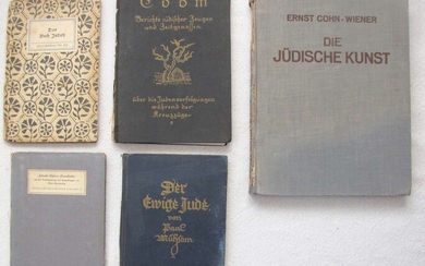 Collection of 5 Judaica German Antique illustr. Books, early 20th cen., different condition