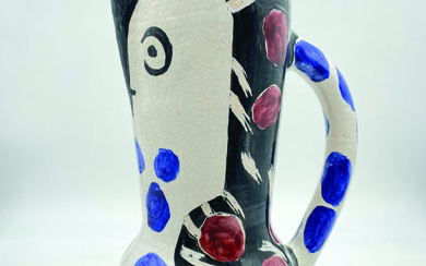 Dans le goût de Pablo PICASSO (1881-1973) – Pichet Chouette – Ceramique, porte…