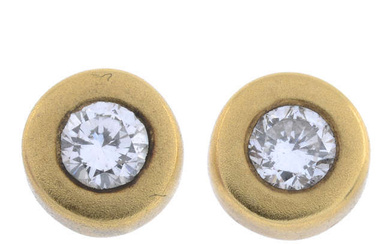 Diamond single-stone earrings