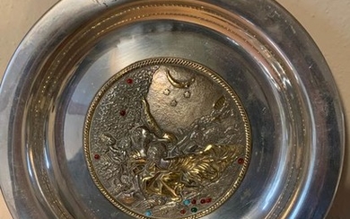 Dish (3) - .800 silver - Italy - Second half 20th century