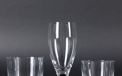 ERIKA LAGERBIELKE. Beer glasses and whiskey glasses, 16 pcs, Intermezzo, Orrefors.