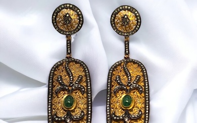 Earrings Vintage Art Deco Diamond Earrings
