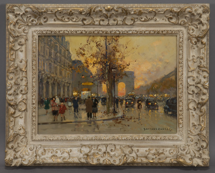 Edouard Cortes, Untitled (Parisian street scene)