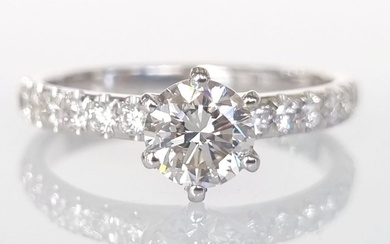 Engagement ring White gold Diamond (Natural)