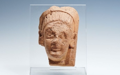 Etruscan Terracotta Female Head Antefix - 22.8×0×0 cm