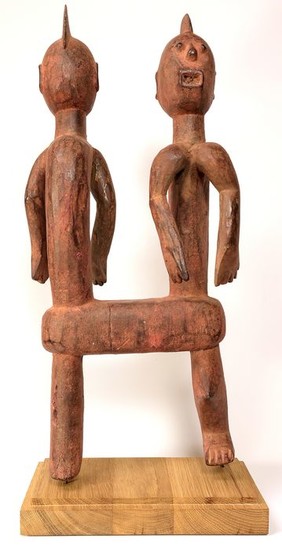 Extremely Rare Double Figure - dense hardwood - Chamba - It dates to 1930/1940