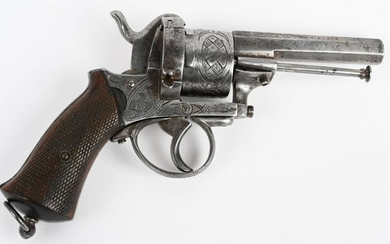 FACTORY ENGRAVED PINFIRE DOUBLE ACTION REVOLVER