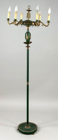 Floor lamp, 20th century, green l
