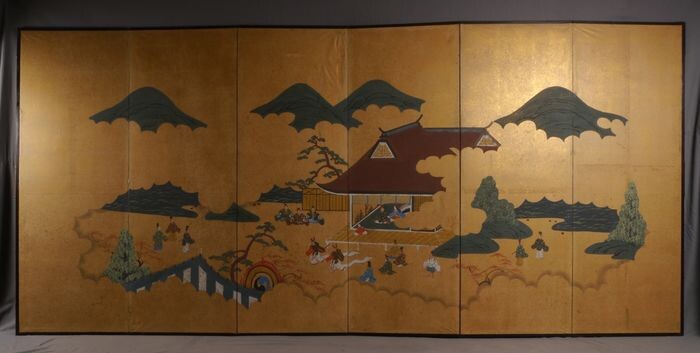 Folding screen - Wood and paper - Japan - Taishō period (1912-1926)