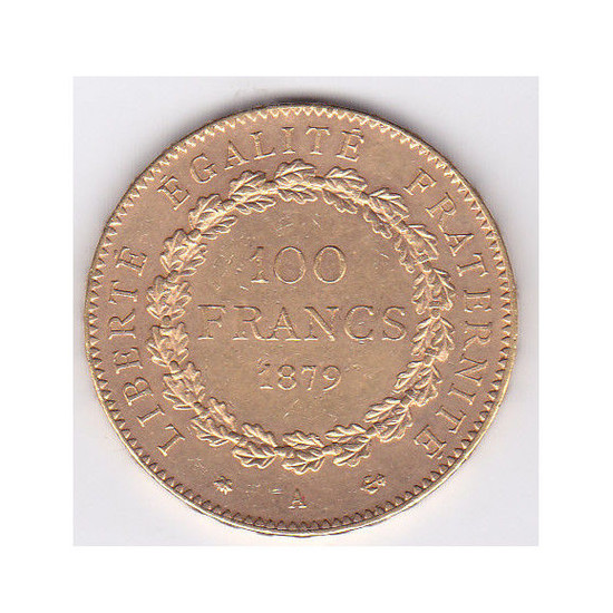 France - 100 Francs 1879-A Genius - Gold