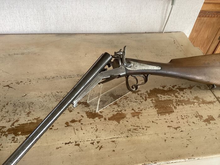 France - 19th Century - Mid to Late - Manufacture de Saint Etienne - finement et sobrement gravé - Double Barrel - Pinfire (Lefaucheux) - Rifle - calibre 16