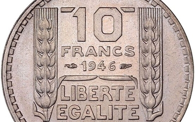 France. Provisional Government (1944-1947). 10 Francs 1946 Turin. Essai piéfort en cupro-nickel