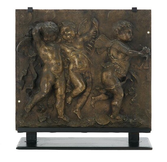 French Bronze Haut-Relief Plaque