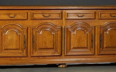 French Provincial Carved Oak Sideboard, early 20th c.