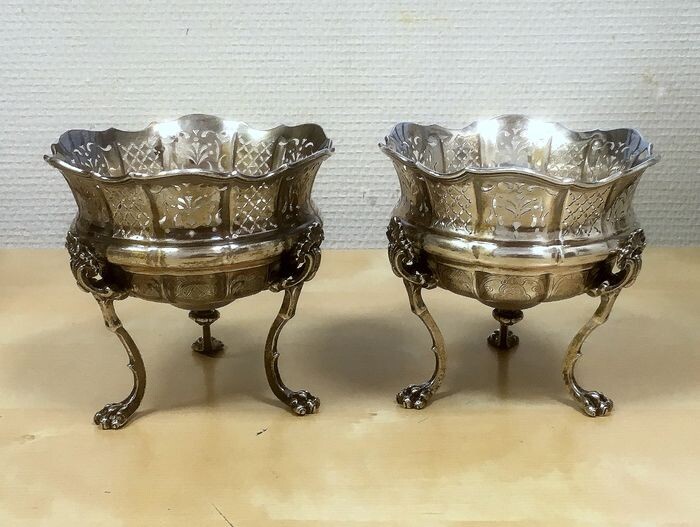 Fruit basket (2) - .930 silver - Netherlands - Late 19th century