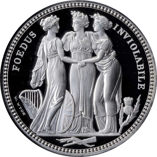 GREAT BRITAIN. Silver "Three Graces" 5 Pounds (2 Ounces), 2020. Llantrisant Mint. PCGS PROOF-69 Deep Cameo Gold Shield.