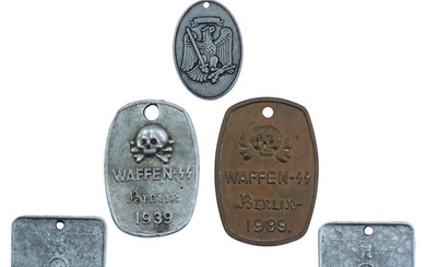 GROUP OF SIX WWII TYPE GERMAN MILITARY ID TAGS
