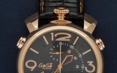 GaGà Milano - Watch Thin Chrono 46MM Rose Gold - 5098 - Unisex - BRAND NEW