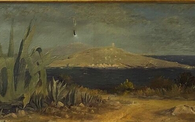 Georges CHENARD-HUCHÉ (1864-1937) : Vue de la mer Huile sur toile signée en bas à...