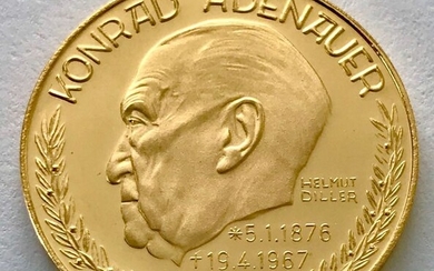 Germany - Medaille o.J. - Konrad Adenauer- Gold