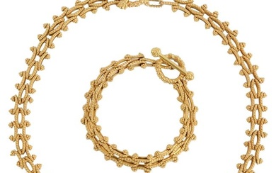 Gold Combinable Necklace and Bracelet