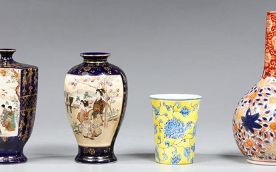 Group of Four Vintage Japanese Ceramic Vases
