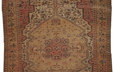 Handmade antique Persian Farahan rug 4.3' x 6.7' (