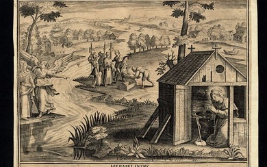 Hermelindis, Adriaen Collaert (1560 - 1618) Based on