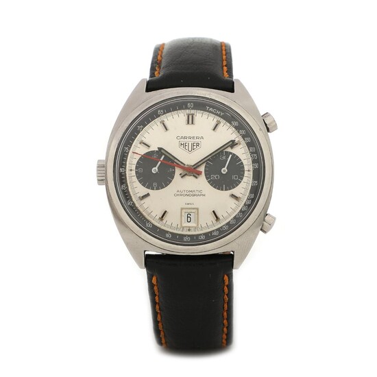 NOT SOLD. Heuer: A gentleman's wristwatch of steel. Model Carrera, ref. 1153. Case diam. 39 mm. 1970s. – Bruun Rasmussen Auctioneers of Fine Art