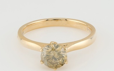 [IGI Certified] - (Diamond) 1.00 Cts (1) Pcs - 14 kt. Yellow gold - Ring