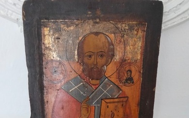Icon, St. Nicholas the Thaumaturges - Wood - 19th century