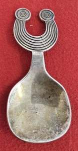 Irish Celtic Pattern Silver Caddy Spoon with Special Commemo...