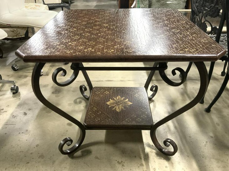 Iron Frame Side Table