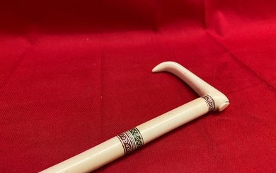 Ivory walking stick - Ivory - Late nineteenth century