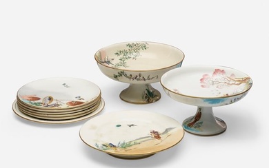 J. Vieillard & Cie, Collection of nine Japonesque tablewares