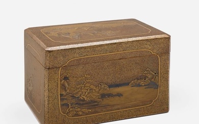 Japanese, Lacquerware lidded incense box