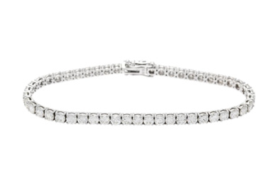 Jewellery Tennis bracelet TENNIS BRACELET, 18K white gold, 50 brillia...