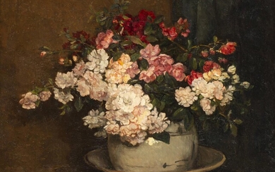 Johannes Akkeringa (1861-1942) "Nature morte aux fleurs"