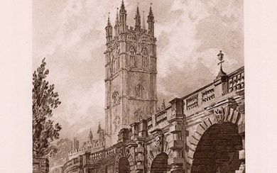 Joseph Mallord William Turner Magdalen Bridge and Tower 1891 watercolor