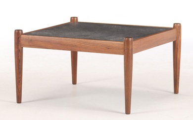Kai Kristiansen for Magnus Olesen. Rosewood coffee table with stone top, model 'Universe'