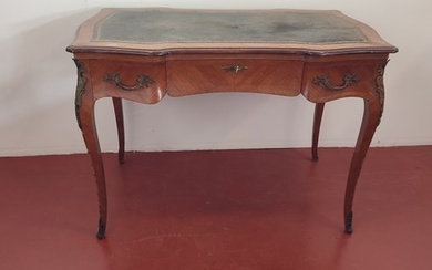 Kneehole desk - Leather, Ormolu, Wood